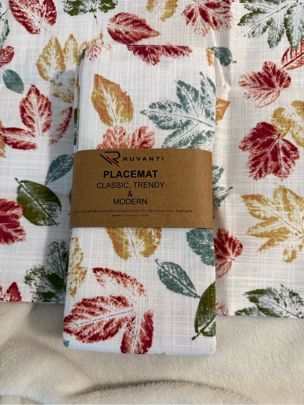 Autumn Leaves Placemat Set - Multi-Color